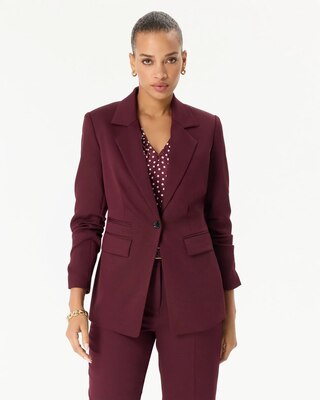 Ruched Sleeve Blazer