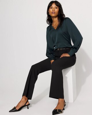 Knit Mix Satin Top click to view larger image.