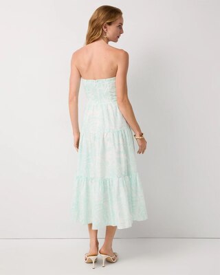 Tiered Cotton Midi Dress click to view larger image.