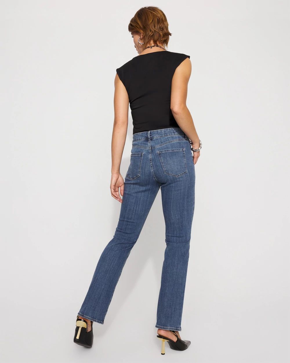 Petite Mid-Rise Bootcut Jean