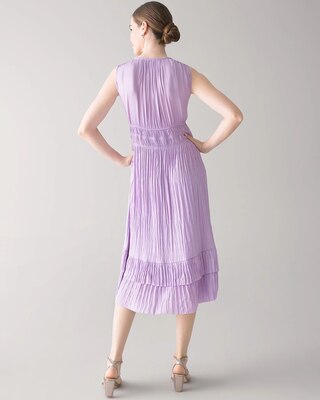 Sleeveless Satin Midi Dress