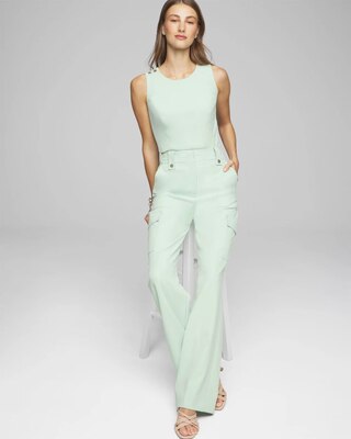Sleeveless Button Shoulder Bodice Top