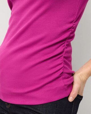 WHBM FORME™ Ribbed Stretch Ruched Side Tank click to view larger image.