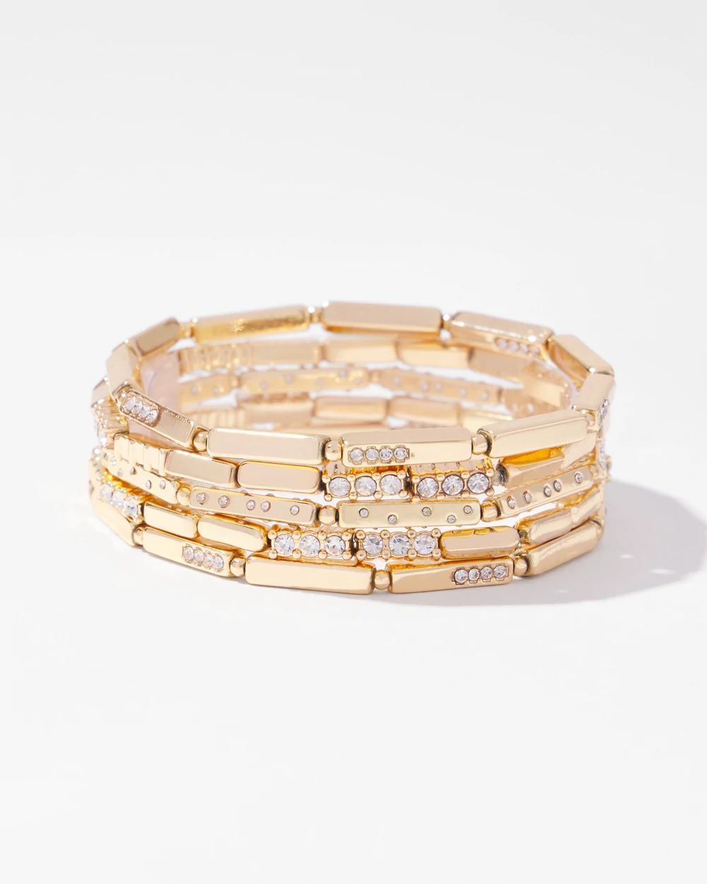 Golden Pavé Stretch Bracelet