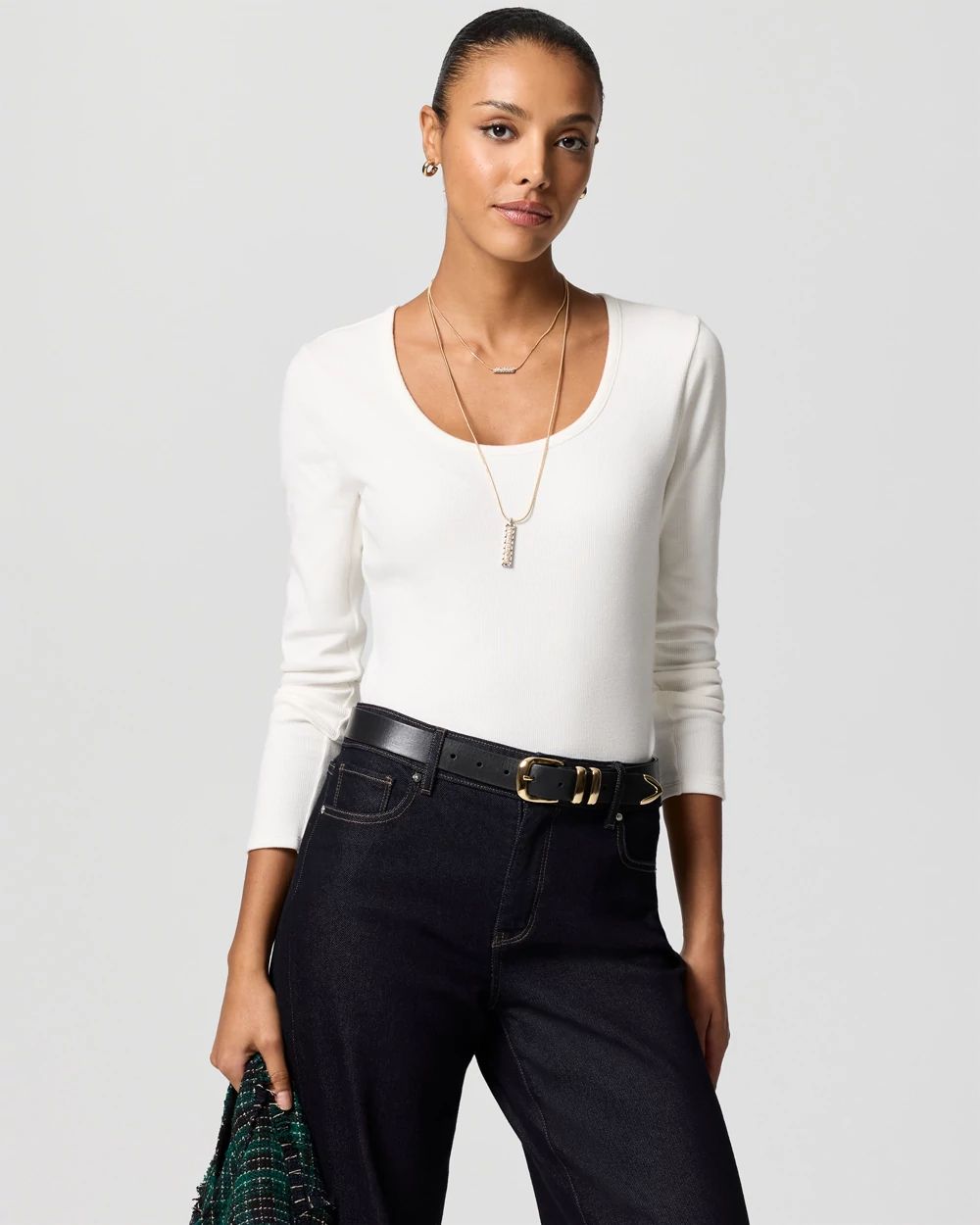 Scoop Neck Long Sleeve Tee