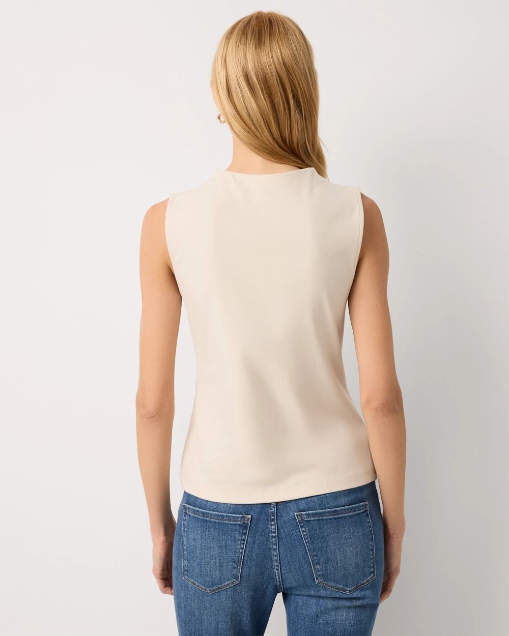 WHBM FORME™ All Ways Stretch High-Crewneck Tank Top click to view larger image.