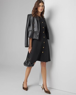 Cap Sleeve Fit-and-Flare Dress
