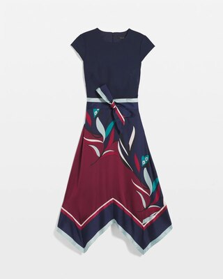 Handkerchief-Hem Midi Dress click to view larger image.