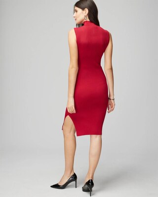 Sleeveless Cutout Sweater Sheath Dress