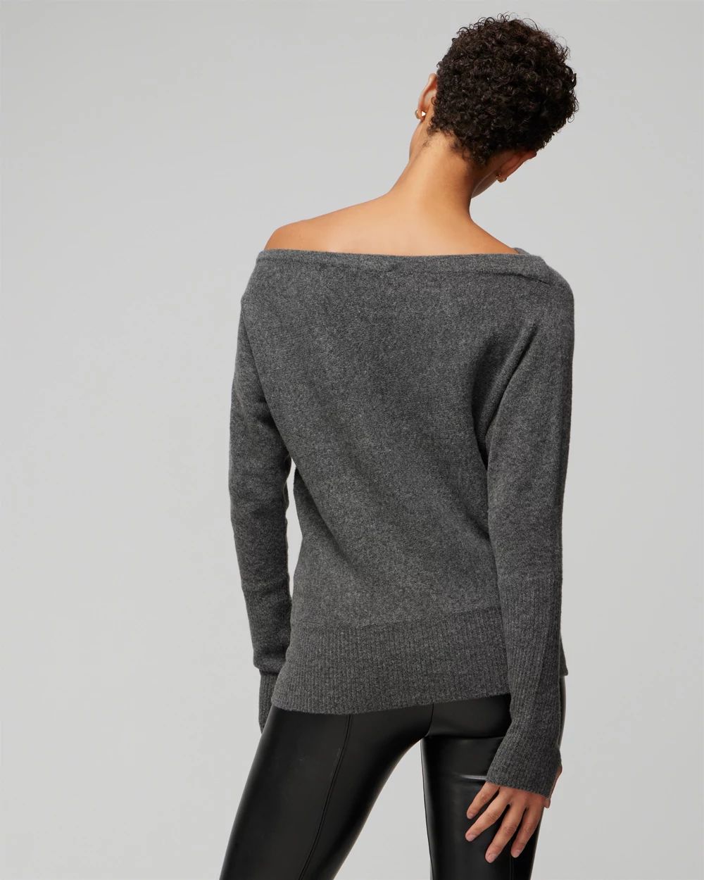 Asymmetrical Shoulder Pullover Sweater