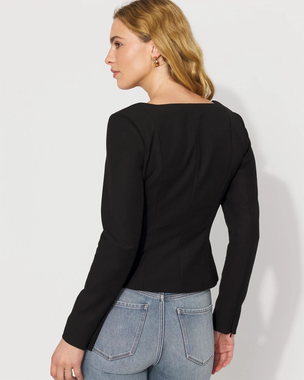 Button-Front Tailored Top - image 4