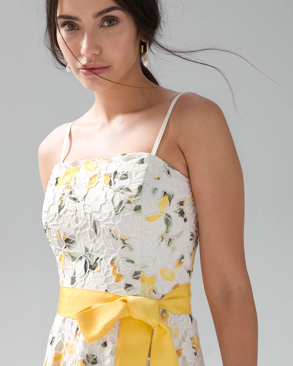 White house black market yellow dress on sale
