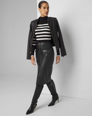 Faux Leather Skirt click to view larger image.