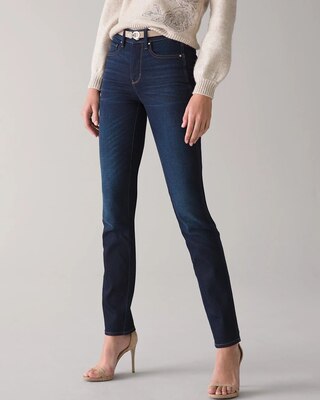 Curvy-Fit High-Rise Cashmere Denim Slim Jeans