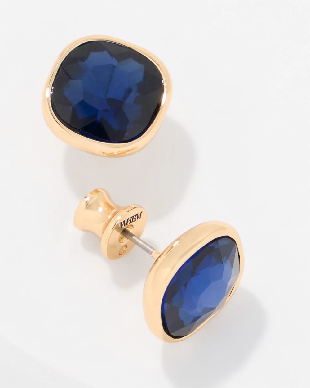 Colored Glass Stud Earrings click to view larger image.