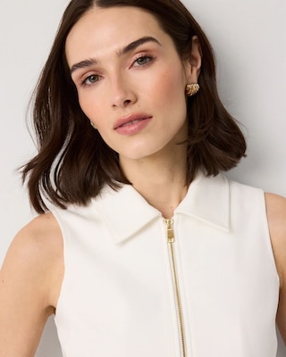 Zip-Up Collared Top click to view larger image.