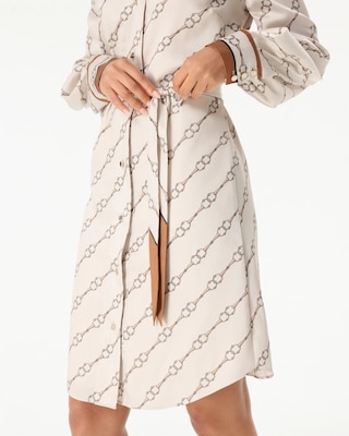 Satin Shirt Dress click to view larger image.