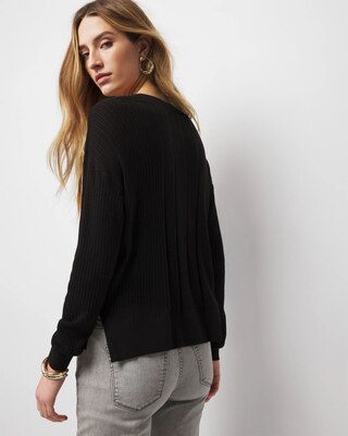Relaxed Cashmere-Blend V-Neck Sweater click to view larger image.