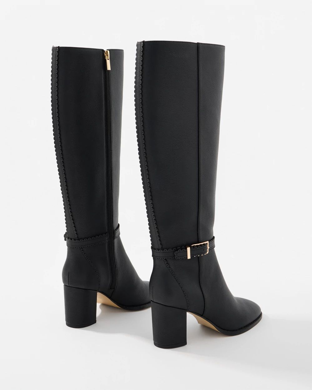 Buckle Detail Tall Boots click to view larger image.
