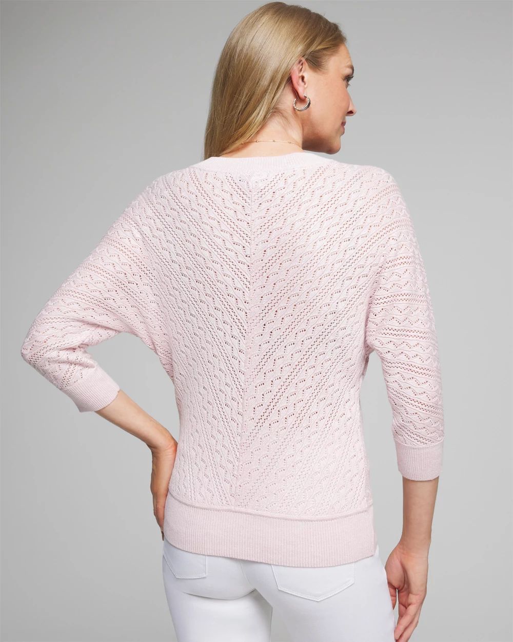 Outlet WHBM 3/4 Sleeve V-Neck Dolman Pullover click to view larger image.