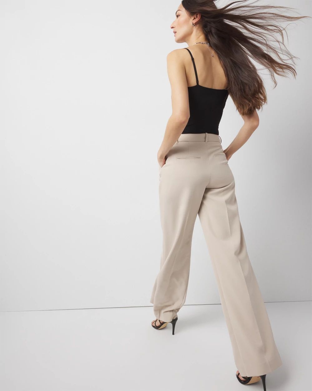 Pleated Wide Leg Pants