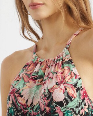 Matte-Jersey Printed Halter Top
