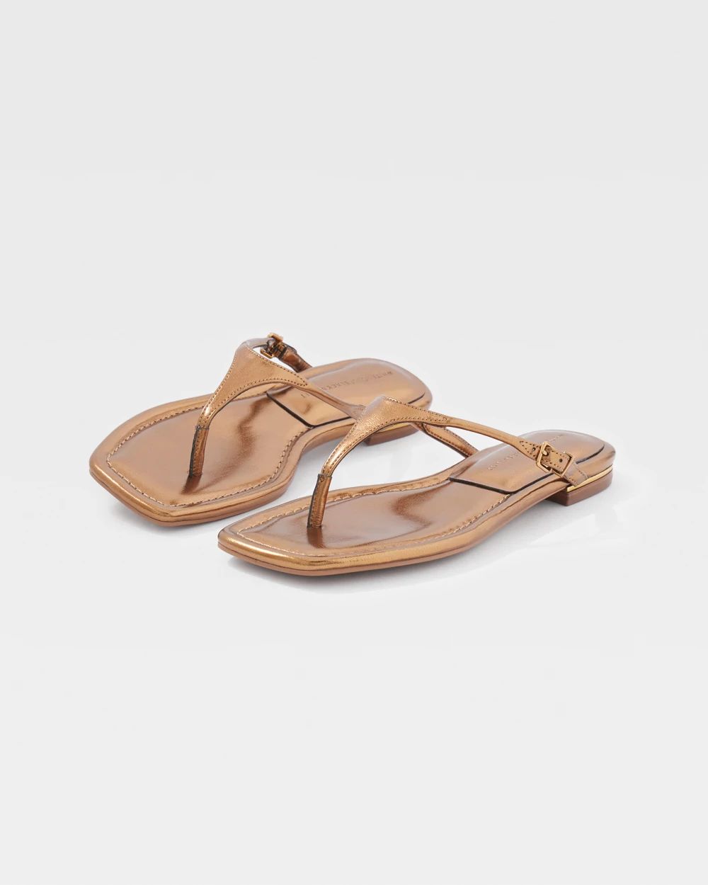 Copper Metallic Heel Sandal