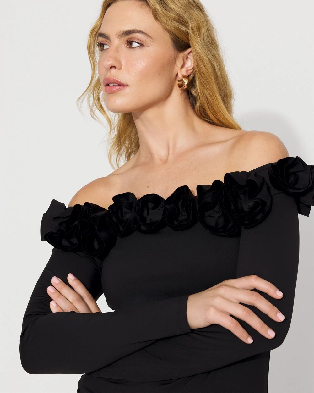 WHBM FORME™ Off-The-Shoulder Floral Top click to view larger image.