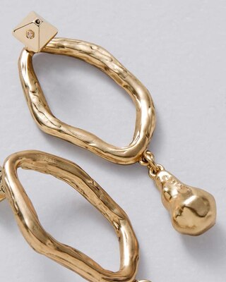 Goldtone Frontal Hoop Earrings click to view larger image.