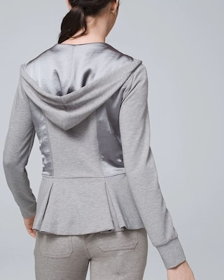 WKND Zip Front Hoodie Jacket With Peplum