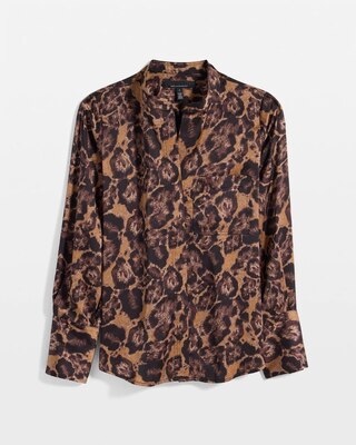 Pocket Detail Satin Shirt click to view larger image.
