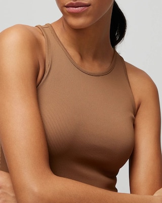WHBM FORME™ Ribbed Stretch Tank click to view larger image.
