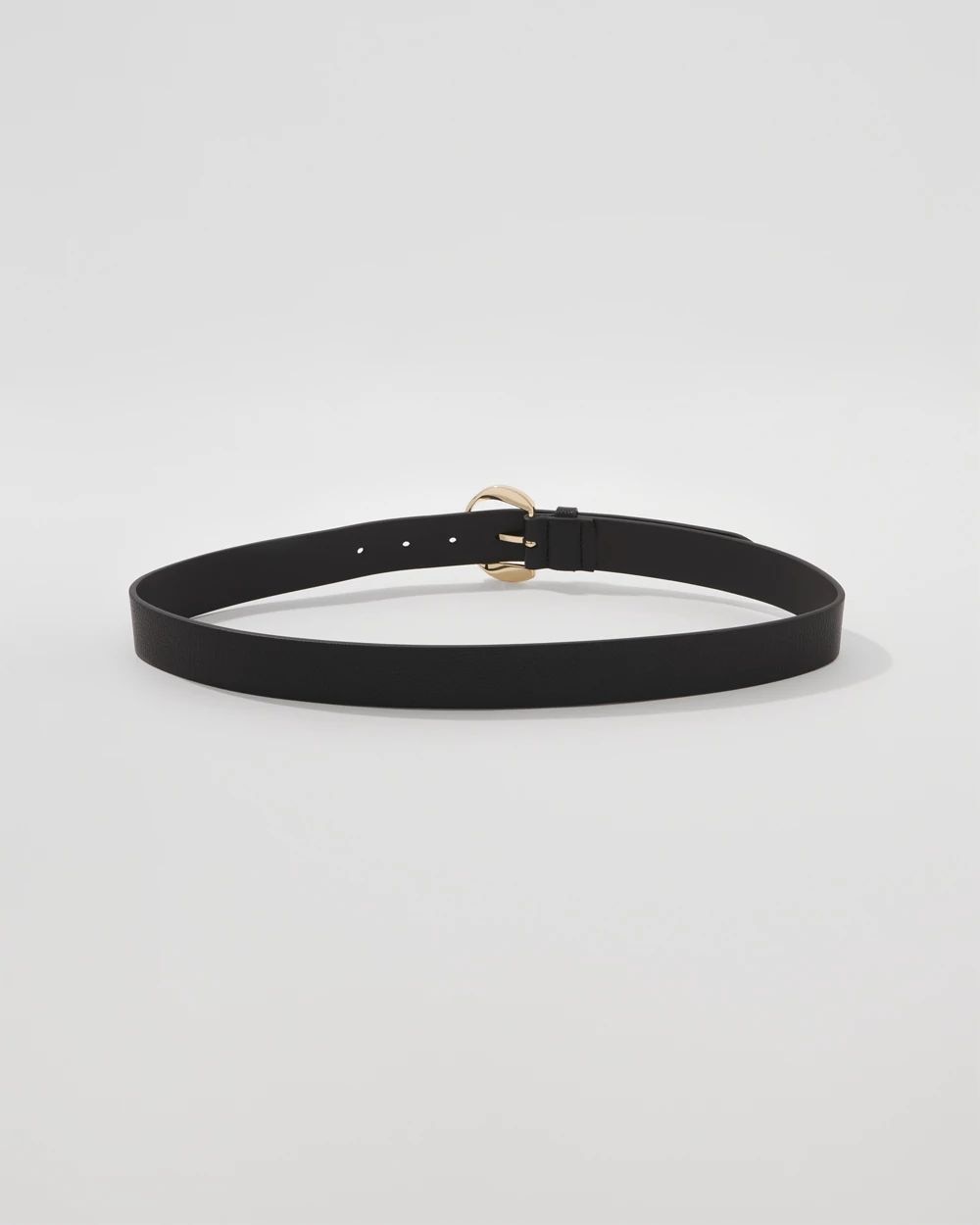 Twist Buckle Faux Leather Belt