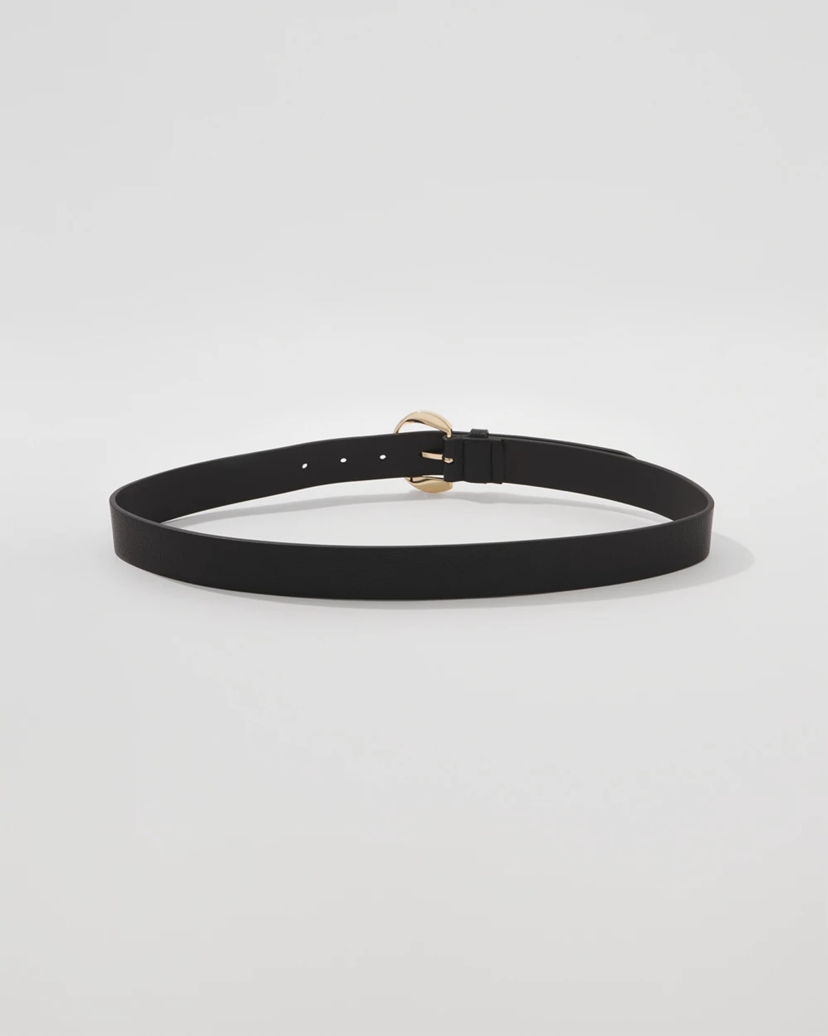 White House Black Market Twist Buckle Faux Leather Belt In Black