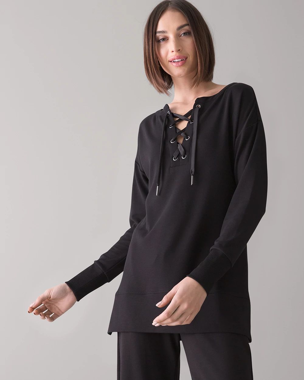 Petite Lace Up Tunic click to view larger image.