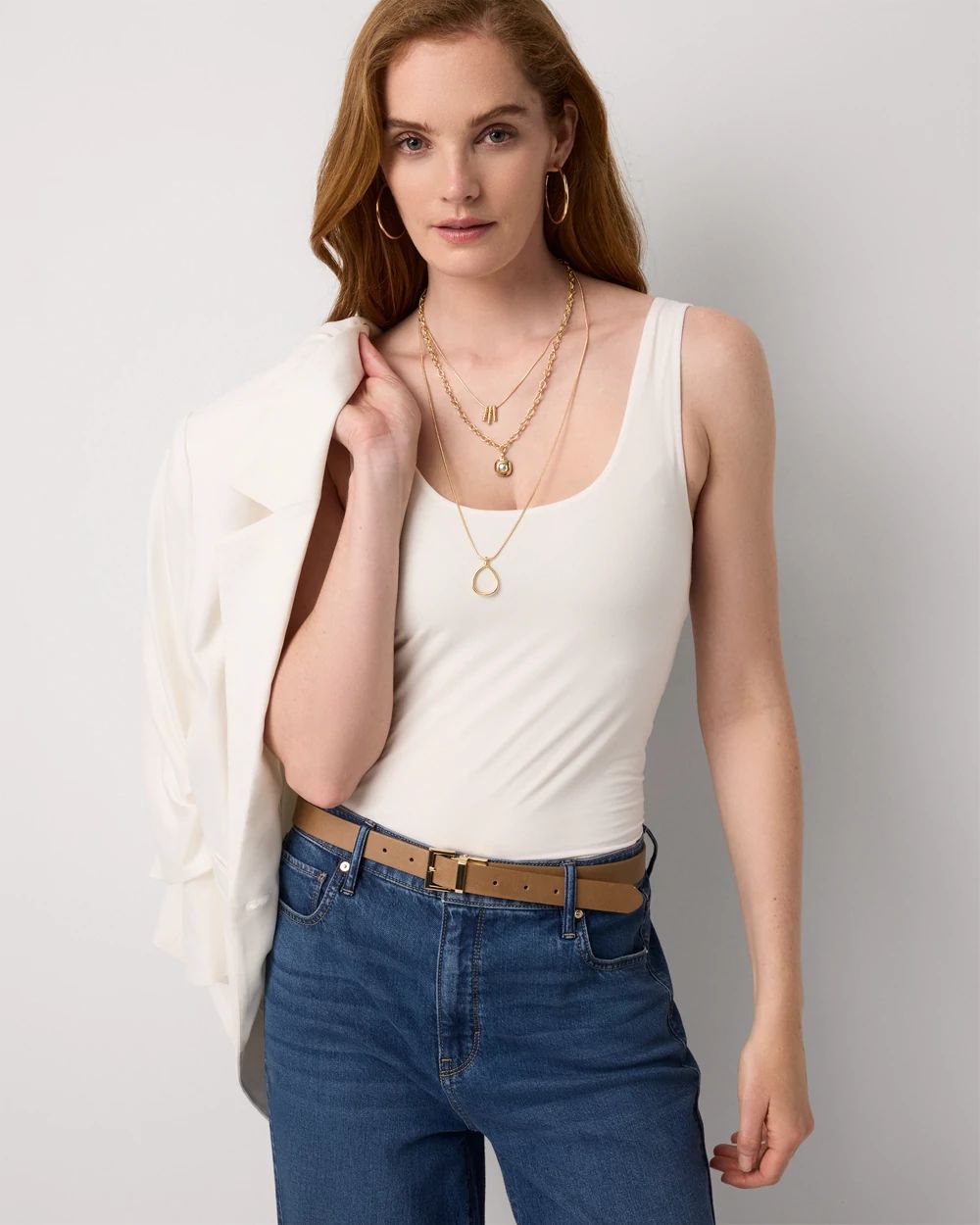 WHBM FORME™ All Ways Stretch Dual Neck Tank