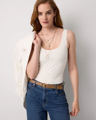 WHBM FORME™ All Ways Stretch Dual Neck Tank