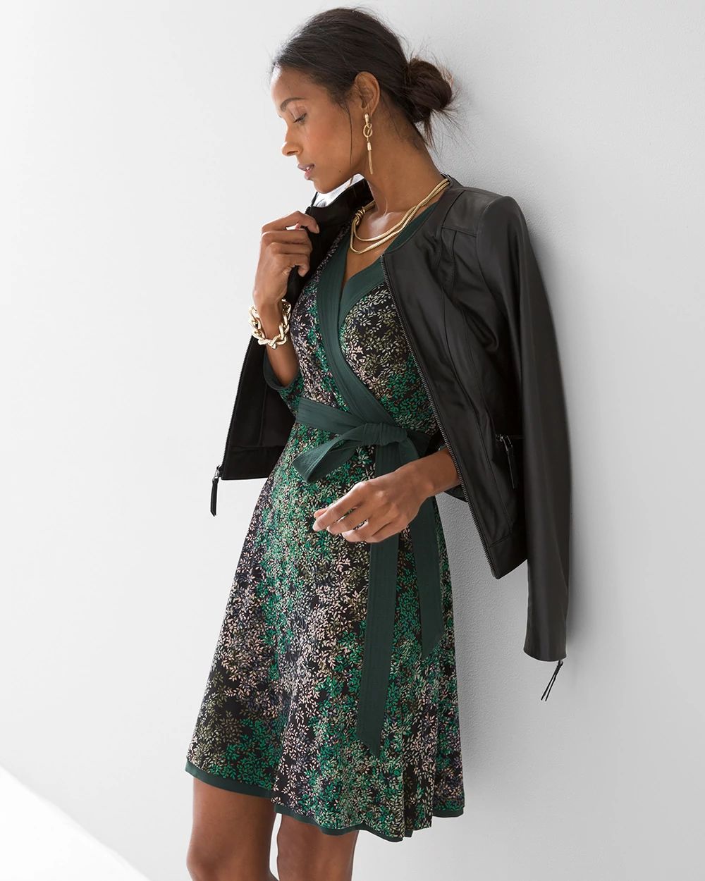 Reversible Matte Jersey Wrap Dress