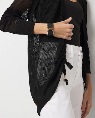 Mesh Cinched Cardigan click to view larger image.
