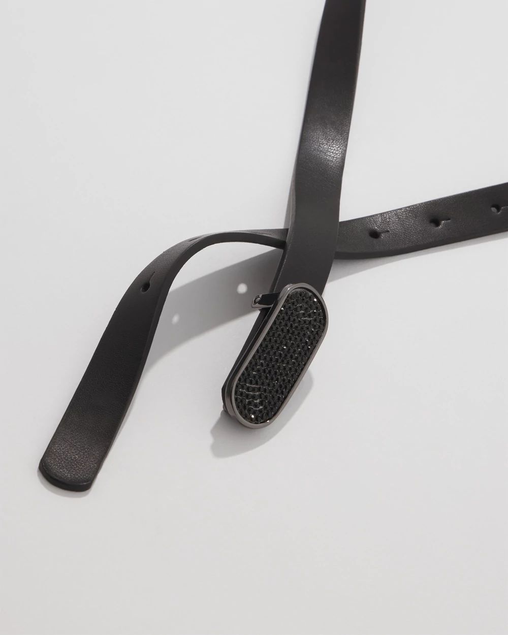 Pavé Buckle Skinny Belt click to view larger image.