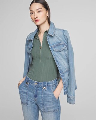 Half Zip Rib Halter Sweater Tank click to view larger image.