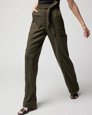 Belted Utility Wide Leg Trouser