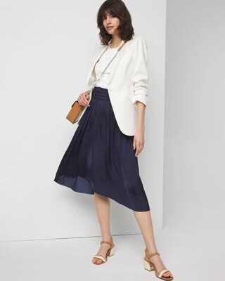 Smocked Midi Skirt