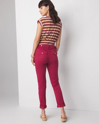 Mid-Rise Pret-A-Pedi Straight Crop Pants click to view larger image.