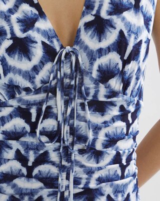 Ruched Tie-Shoulder Midi Dress click to view larger image.