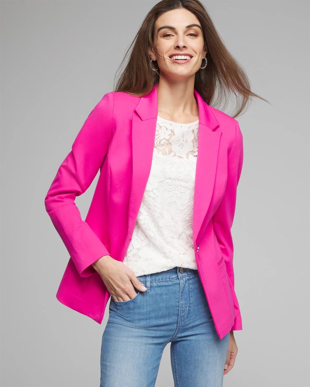 Outlet WHBM Long Sleeve Everyday Knit Blazer
