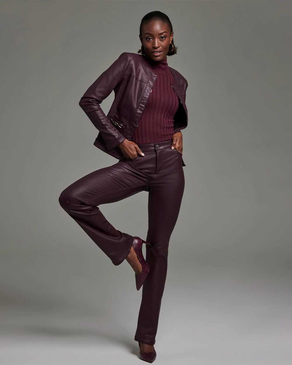 Burgundy coated jeans new arrivals