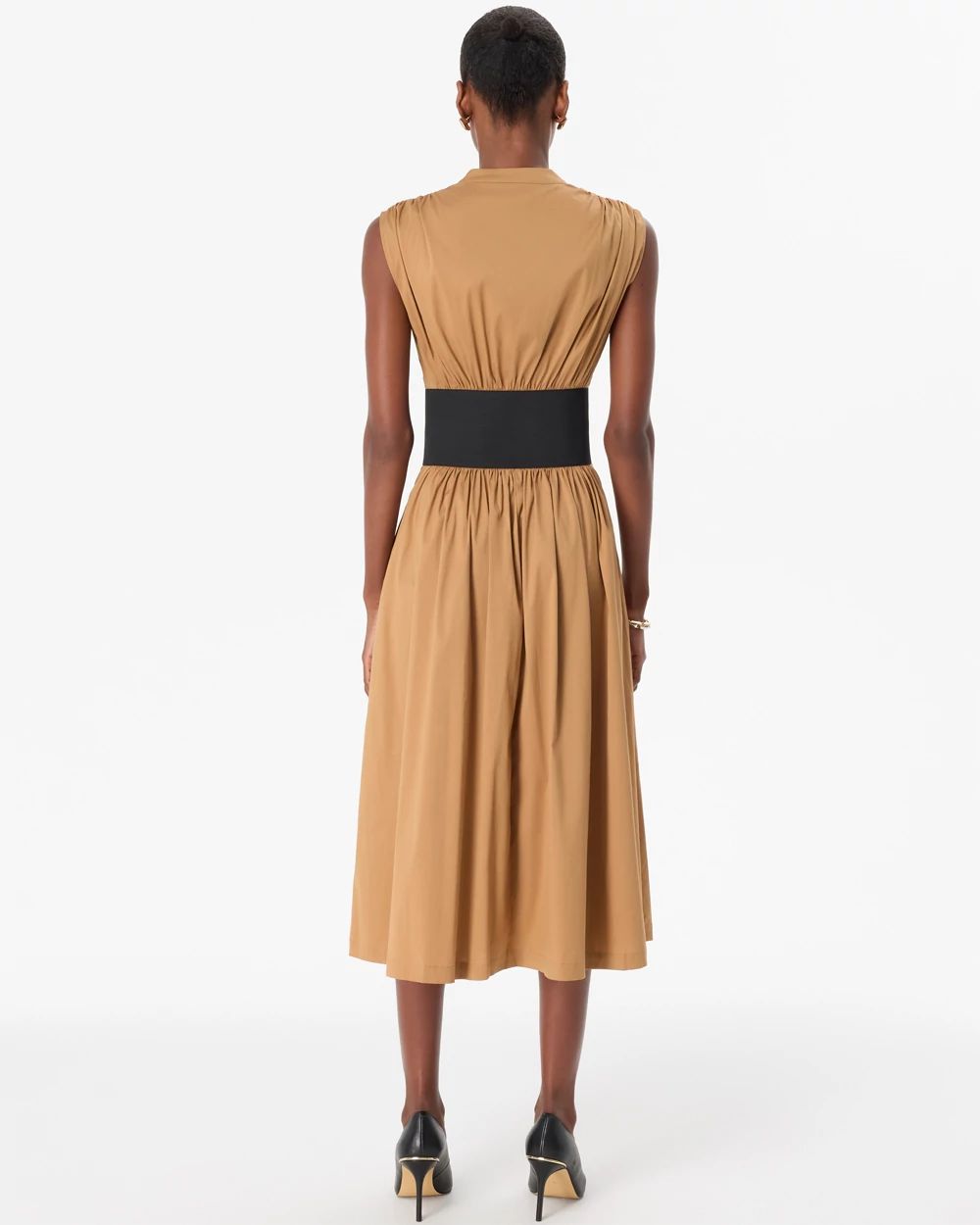 Belted Midi Dress click to view larger image.