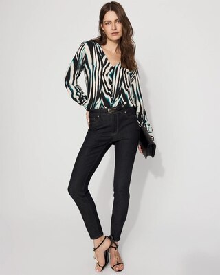 Long-Sleeve Button-Up Blouse