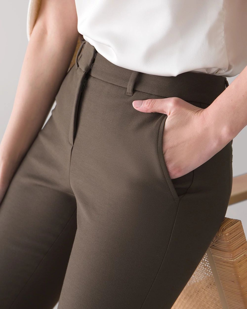 Slim Ankle Comfort Stretch Pants click to view larger image.